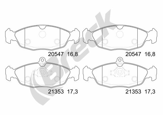 Set placute frana,frana disc 20547 00 702 00 BRECK